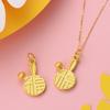 Nuevo Pulsera de Perlas Conejo Fu Oro de Arena de Vietnam Imitación Oro Año del Conejo Carácter Fu Colgante de Collar para Mujer Venta al por Mayor