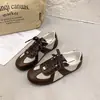 Nuevos Zapatos Casuales para Mujer con Suela Suave 2026 Antideslizantes Entrenamiento Alemán Zapatos Forrest Gump Versátiles Mocasines Otoño con Cordones Planos Moda