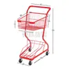 Carrinho de Compras Dupla Camada para Supermercado, Carrinho para Shoppings, Lojas de Conveniência, Ktv, Barracas de Rua, Carrinho de Compras Popular Online de Pegar Bonecos Atacado