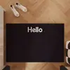 Felpudo de Bucle de Seda con Letras Minimalistas Creativas Transfronterizo para Puerta de Entrada, Antideslizante de PVC, Personalizable, Resistente al Desgaste