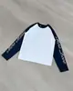 Moda Transfronteriza Europea y Americana Y2K Estampada Color Puro Clásico para Hombres y Mujeres Casual Contrastante Holgada Personalizada Camisetas de Manga Larga
