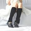 Meias Largas Femininas Estilo Japonês Outono e Inverno Tricotadas Quentes Polainas para Ambientes com Ar Condicionado, Absorção de Umidade e Resistentes a Odores