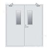 Puerta ignífuga de acero inoxidable, puerta ignífuga antirrobo de acero compuesto, puerta cerrada ignífuga con aislamiento acústico de ingeniería
