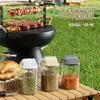 Caixa de Temperos de Parede Conjunto Combinado de Caixas de Temperos Domésticas Saladeira Pimenteiro Frasco de Garrafa de Temperos Temporada de Churrasco ao Ar Livre