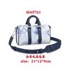 Bolso Nuevo Unisex de Bloques de Color Bolso Almohada Bolso de Hombro Grabado Bolso de Ruedas Bolso Cilíndrico Bolso Cruzado de Moda Bolso de Pareja