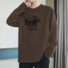 260g estilo americano de algodão pesado t- camisa dos homens de manga comprida oversize undershirt em torno do pescoço de algodão roupas de outono