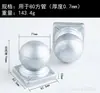 Tampão quadrado para poste de tubo de ferro forjado Tampa de bola base para tubo redondo de cerca Decoração de poste de cerca com tampa esférica