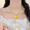 [Azul Marino] Nuevo Collar de Perlas con Diseño de Estrella de Mar de Nicho, Estilo Vacaciones en la Costa, Collar Único y de Moda