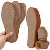 Plantilla de lino hecha a mano para hombre y mujer, suelas suaves, cómodas, transpirables, absorbentes de sudor, acolchado de algodón y lino engrosado para zapatos deportivos de cuero