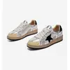 Zapatos Casuales de Malla Transpirable Blancos con Estrella Desgastada Pequeña Sucios 2026 Nuevos Versátiles Retro con Cordones para Mujer