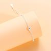Pulseira feminina de prata esterlina S925 com contas redondas de arroz e design de nicho pequeno e simples, estilo oliva, joia feminina