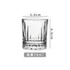 Copa de Vidrio Grabada con Patrón de Diamantes para Licores, Copa de Vino, Copa de Sake, Copa de Vino Blanco, Chupito, Copa de Vino Pequeña