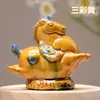Decoración de Escritorio Wen Chuang Xiao Pang Ma de Tang Sancai Luoyang Artesanía Cerámica Xiao Pang Ma Ceremonia de Acompañamiento de Viaje