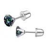 Brincos de Aço Inoxidável com Pedras de Diamante, Moda Nova, Cruzados, Piercings de Orelha, Piercings de Cartilagem, Joias de Piercing Estilo Europeu e Americano