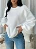 Primavera 2024 transfronterizo TEMU Amazon Europeo y Americano nueva ropa de mujer estilo pequeño cuello redondo top regular suéter para mujer