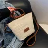 Bolsa Transversal de Palha Tecida Nova para Mulheres Primavera 2026, Bolsa de Palha Simples, Estilo Fresco da Moda Tendência, Bolsa de Mão Única