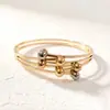Nuevo Precio Especial Transfronterizo Europeo y Americano Acero de Titanio Moda Lujo Accesible Joyería de Alta Calidad que Conserva el Color Pulsera de Diamante Blanco Diamante Negro para Mujer