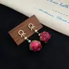 Pendientes de Perla de Agua Dulce Natural Original de Nicho Flor Eterna Pendientes de Flor con Borla de Perla Avanzados de Nicho Super Hada