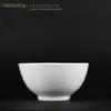 Maocheng Cerámica Hotel Restaurante Porcelana Blanca Bol para Arroz Bol Alto Redondo Bol Británico Bol Lirio Blanco Envío Gratis Simple