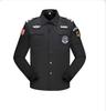 Traje de Ropa de Trabajo de Seguridad para Hombre de Manga Larga Otoño e Invierno Espesado Sarga Negra Resistente al Desgaste Antiestático Uniforme de Entrenamiento de Seguridad