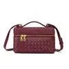 Bolsos Estilo Nuevo para Mujer Versátil Estilo Celebridad Moda Tejido a Mano Cuadrado Pequeño Bolso de Hombro Cruzado Bolso para Lonchera Bolso de Mujer