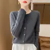Cross 25 Outono Novo Tricô Suéter Feminino Gola Redonda Cardigan Peça Externa Solto Simples Moda Peça Única Top