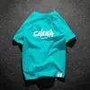 Camiseta Suelta de Manga Corta con Letras de Marca de Tendencia Nacional China Camiseta de Manga Media de Color Sólido para Hombre 100% Algodón Cuello Redondo Verano Retro Original