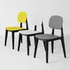 Hogar Minimalista Nórdico Macarrón Respaldo Creativo Taburete de Plástico Adulto Mesa de Comedor de Lujo Ligero Silla de Comedor Silla Engrosada Ocio