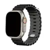 Adecuado para correas de Apple Watchs456789/10/11 Correas de Apple Modificadas Correas de Reloj de Silicona Marina