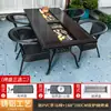 Juego de Mesa y Sillas para Exterior para Barbacoa en el Patio, Combinación de Parrilla Eléctrica para el Hogar para Uso en Terraza al Aire Libre, Villa y Jardín