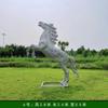 Escultura de caballo Apsara grande de acero inoxidable luminosa brillante Hueca Animal exterior paisaje comunitario inmobiliario decoración de piso