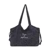 Bolsa de Tecido Floral para Meninas 2026 Nova Outono Casual Escola Trabalho Bolsa Tote Grande Capacidade Ombro Único Transversal