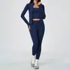 Conjunto de traje de yoga ajustado transfronterizo, cárdigan, conjunto de ropa deportiva para correr, secado rápido, ropa de fitness, conjunto de tres piezas 5112
