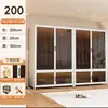 Guarda-Roupa de Aço Estilo Moderno para Armazenamento no Quarto, Guarda-Roupa de Chão para Apartamento de Aluguel Infantil, Cabideiro de Armazenamento à Prova de Poeira para Adultos
