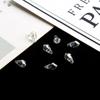 AliExpress Vidro Gota d'Água Facetado Diamante Furo Lateral Contas de Cristal Espalhadas Acessórios de Vestuário DIY Feitos à Mão Acessórios para Penteado