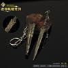 Fengshen Filme e Televisão Circundante Mini Zhou Wuwang Armas Ji Fa Espada Modelo de Arma Liga Pequena Espada Chaveiro Pingente