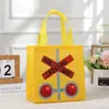 Saco de embalagem para presente com tema de trem de desenho animado, saco de tecido não tecido, bolsa tote para presente de festa com placas de trânsito atacado