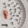 Yiwu mini branco em forma de fundo plano diamante grande tamanho pequeno misto diamante em forma de S amor gotas de água unhas jóias atacado