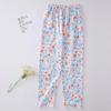 Pantalones de pijama de algodón para mujer, pantalones para el hogar, pantalones holgados y finos estampados, pantalones antimosquitos de talla grande para mujer, venta al por mayor de fábrica