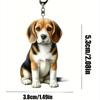 Nuevo Llavero Acrílico Transfronterizo Lindo Perro Teddy 2D Transfronterizo Creativo Cachorro Colgante para Mochila Coche Colgante