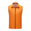 Camisa de impressão para publicidade de fábrica em grupo - atividade voluntária, camada única, espessura média, vermelho alaranjado, zíper lateral refletor, colete