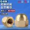 Tapa de tuerca de latón, tapa de tornillo de cabeza semiredonda de cobre de bloqueo M3M4M5M6M8M10M12M16
