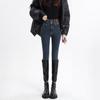 Calça Jeans Cintura Ultra Alta Feminina Primavera Outono e Inverno Botas Justas Pequeno Lápis de Inverno Slim-fit Emagrecimento Elástico