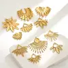 Accesorios de Joyería Transfronterizos Europeos y Americanos, Pendientes Vintage, Colgantes, Collares de Acero Inoxidable, Dijes de Hoja, Pulseras, Accesorios de Joyería