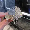 Tiktok coroa pequena gravata rabo de cavalo clipe fixo Presilha de tubarão com strass e pérolas grampo de garra pequena adorno de cabelo ondulado