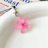 Llavero pequeño de flor transparente y colorido para mujer, estilo Instagram, lindo colgante para bolso, accesorios para colgar auriculares, decoración para bolso