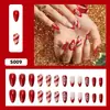 Usando Armadura Borda Vermelha Francesa Floco de Neve Branco Manicure de Natal Usando Armadura Atacado Usando Armadura Outono e Inverno