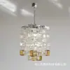 Lustre de vidro para cubos de açúcar vintage Murano para restaurante francês, escritório de designer francês de alta qualidade, hall de entrada e iluminação de quarto