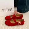 Mocasines Mary Jane planos de corte bajo para mujer, nuevo estilo primavera y otoño 2025, zapatos de abuela suaves, bailarinas, zapatos de vestir