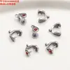 Plata de Ley S925 Ruyi Turquesa Lapislázuli Ágata Rojo del Sur Broche de Gancho Accesorios Vintage Carácter de Fortuna Pulsera Colgante Broche